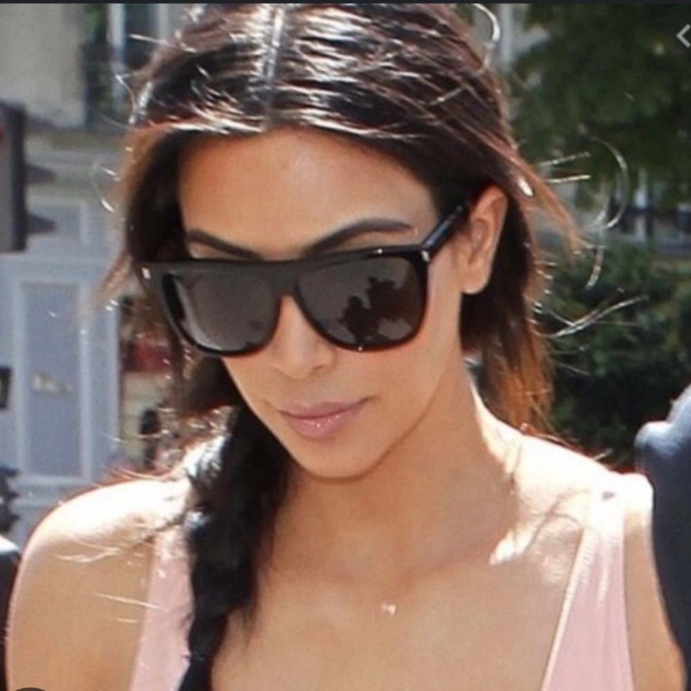 Black YSL Saint Laurent “New Wave SL 1” Sunglasses